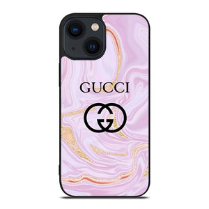 GUCCI LOGO EMBLEM ON PINK MARBLE iPhone 14 Plus Case Cover GUCCI LOGO EMBLEM ON PINK MARBLE iPhone 14 Plus Case Cover