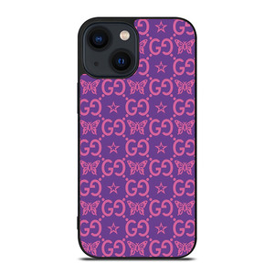 GUCCI LOGO STAR BUTTERFLIES PATTERN iPhone 14 Plus Case Cover GUCCI LOGO STAR BUTTERFLIES PATTERN iPhone 14 Plus Case Cover