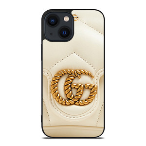 GUCCI LOGO WHITE GOLD iPhone 14 Plus Case Cover GUCCI LOGO WHITE GOLD iPhone 14 Plus Case Cover
