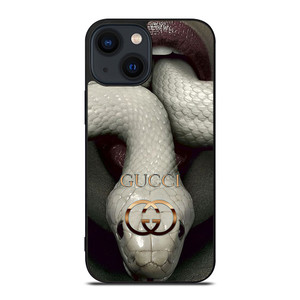 GUCCI LOGO WHITE SNAKE iPhone 14 Plus Case Cover
