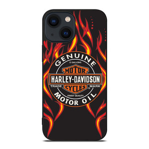 HARLEY DAVIDSON GENUINE MOTOR OIL BADGE iPhone 14 Plus Case Cover HARLEY DAVIDSON GENUINE MOTOR OIL BADGE iPhone 14 Plus Case Cover