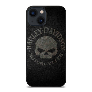 HARLEY DAVIDSON LOGO LEATHER iPhone 14 Plus Case Cover