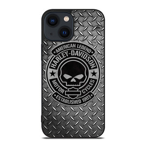 HARLEY DAVIDSON MOTORCYCLES COMPANY SKULL LOGO 1903 iPhone 14 Plus Case Cover