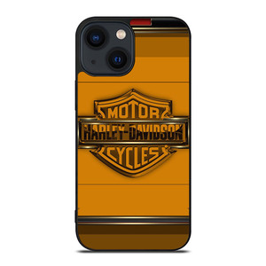 HARLEY DAVIDSON MOTORCYCLES LOGO YELLOW iPhone 14 Plus Case Cover