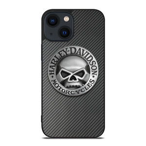 HARLEY DAVIDSON MOTORCYCLES SKULL LOGO CARBON iPhone 14 Plus Case Cover HARLEY DAVIDSON MOTORCYCLES SKULL LOGO CARBON iPhone 14 Plus Case Cover