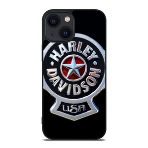 HARLEY DAVIDSON USA METAL EMBLEM iPhone 14 Plus Case Cover HARLEY DAVIDSON USA METAL EMBLEM iPhone 14 Plus Case Cover
