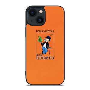 HERMES LOUIS VUITTON LV LOGO MONOPOLI ICON iPhone 14 Plus Case Cover HERMES LOUIS VUITTON LV LOGO MONOPOLI ICON iPhone 14 Plus Case Cover