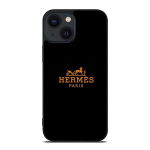 HERMES PARIS LOGO BLACK iPhone 14 Plus Case Cover