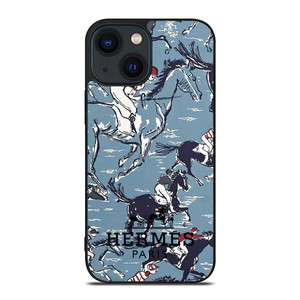 HERMES PARIS PATTERN HORSE iPhone 14 Plus Case Cover