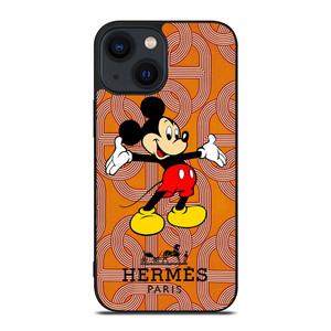 HERMES PARIS PATTERN MICKEY MOUSE DISNEY iPhone 14 Plus Case Cover