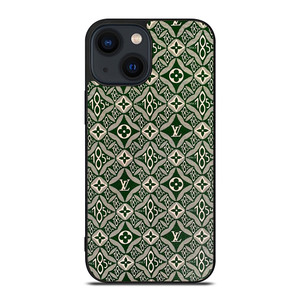 LOUIS VUITTON LOGO LV GREEN PATTERN SINCE 1854 iPhone 14 Plus Case Cover LOUIS VUITTON LOGO LV GREEN PATTERN SINCE 1854 iPhone 14 Plus Case Cover