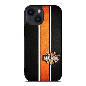 MARLEY DAVIDSON LOGO ON LEATHER iPhone 14 Plus Case Cover