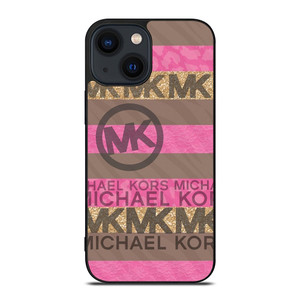 MICHAEL KORS PINK STRIP LOGO iPhone 14 Plus Case Cover