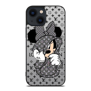MINNIE MOUSE DISNEY FEAT LOUIS VUITTON LV GRAY iPhone 14 Plus Case Cover