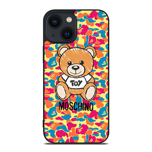 MOSCHINO X BAPE CAMO iPhone 14 Plus Case Cover