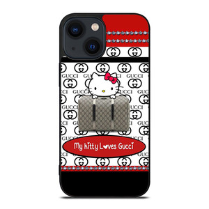 MY KITTY LOVES GUCCI LOGO iPhone 14 Plus Case Cover MY KITTY LOVES GUCCI LOGO iPhone 14 Plus Case Cover