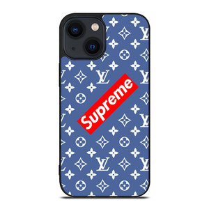 NEW SUPREME LOUIS VUITTON BLUE iPhone 14 Plus Case Cover NEW SUPREME LOUIS VUITTON BLUE iPhone 14 Plus Case Cover
