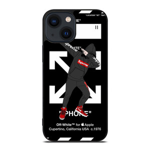 OFF WHITE DAB SUPREME iPhone 14 Plus Case Cover OFF WHITE DAB SUPREME iPhone 14 Plus Case Cover