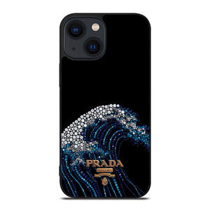 PRADA LOGO DIAMOND WAVE iPhone 14 Plus Case Cover