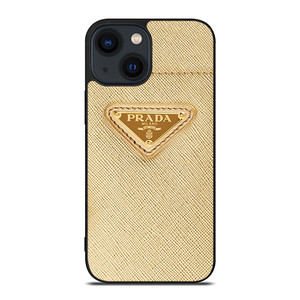 PRADA LOGO GOLD iPhone 14 Plus Case Cover