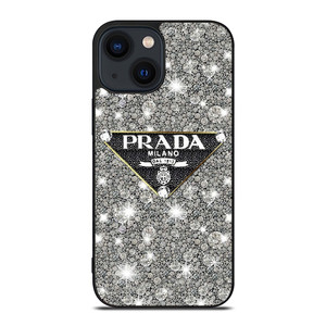PRADA MILANO LOGO ON DIAMOND iPhone 14 Plus Case Cover PRADA MILANO LOGO ON DIAMOND iPhone 14 Plus Case Cover