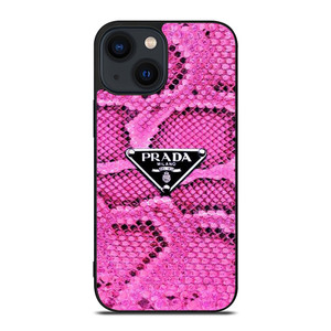 PRADA MILANO PINK SNAKE SKIN iPhone 14 Plus Case Cover PRADA MILANO PINK SNAKE SKIN iPhone 14 Plus Case Cover