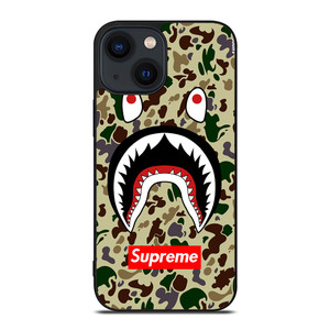 SHARK CAMO BATHING APE SUPREME iPhone 14 Plus Case Cover SHARK CAMO BATHING APE SUPREME iPhone 14 Plus Case Cover