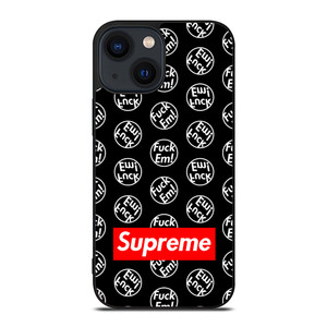 SUPREME FUCK EM iPhone 14 Plus Case Cover
