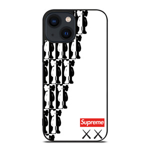 SUPREME KAWS BLACK WHITE iPhone 14 Plus Case Cover SUPREME KAWS BLACK WHITE iPhone 14 Plus Case Cover