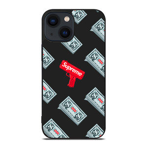 SUPREME MONEY GUN iPhone 14 Plus Case Cover SUPREME MONEY GUN iPhone 14 Plus Case Cover