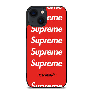 SUPREME RED OFF WHITE iPhone 14 Plus Case Cover SUPREME RED OFF WHITE iPhone 14 Plus Case Cover