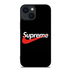 SUPREME X NIKE BLACK LOGO iPhone 14 Plus Case Cover SUPREME X NIKE BLACK LOGO iPhone 14 Plus Case Cover