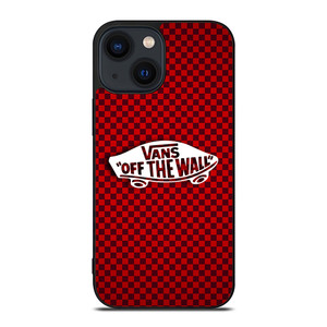 VANS OFF THE WALL SKATER RED CARBON iPhone 14 Plus Case Cover VANS OFF THE WALL SKATER RED CARBON iPhone 14 Plus Case Cover