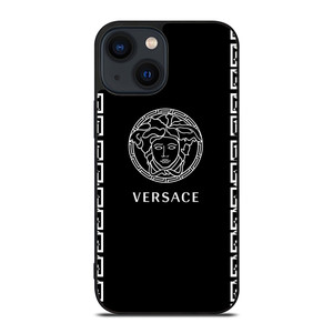VERSACE LOGO BLACK iPhone 14 Plus Case Cover