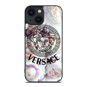 VERSACE LOGO ICON WHITE ROSE iPhone 14 Plus Case Cover