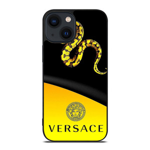 VERSACE LOGO SNAKE ICON YELLOW iPhone 14 Plus Case Cover VERSACE LOGO SNAKE ICON YELLOW iPhone 14 Plus Case Cover