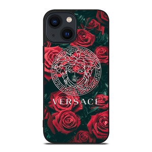 VERSACE RED ROSE iPhone 14 Plus Case Cover VERSACE RED ROSE iPhone 14 Plus Case Cover