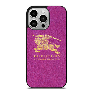 BURBERRY LOGO PINK iPhone 14 Pro Case Cover BURBERRY LOGO PINK iPhone 14 Pro Case Cover