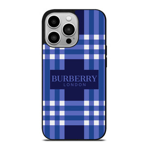 BURBERRY LONDON LOGO BLUE iPhone 14 Pro Case Cover