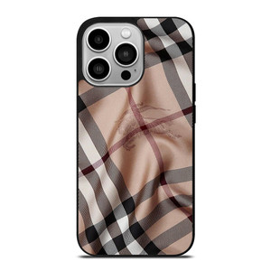 BURBERRY PATTERN FABRIC SCARF iPhone 14 Pro Case Cover