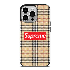 BURBERRY X SUPREME iPhone 14 Pro Case Cover