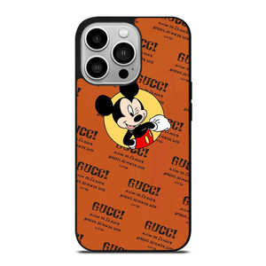 GUCCI LOGO PATTERN MICKEY MOUSE DISNEY SPRING SUMMER iPhone 14 Pro Case Cover