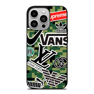 GUCCI LV NIKE VERSACE SUPREME ADIDAS LOGO iPhone 14 Pro Case Cover GUCCI LV NIKE VERSACE SUPREME ADIDAS LOGO iPhone 14 Pro Case Cover