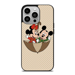 GUCCI MICKEY MINNIE MOUSE UMBRELLA iPhone 14 Pro Case Cover GUCCI MICKEY MINNIE MOUSE UMBRELLA iPhone 14 Pro Case Cover