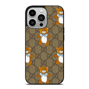 GUCCI TEDDY BEAR PATTERN iPhone 14 Pro Case Cover GUCCI TEDDY BEAR PATTERN iPhone 14 Pro Case Cover