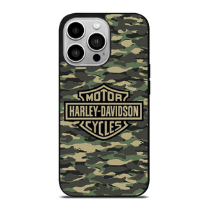 HARLEY DAVIDSON MOTORCYCLES LOGO COMPANY CAMO iPhone 14 Pro Case Cover