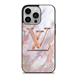 LOUIS VUITTON GOLDEN MARBLE EMBLEM iPhone 14 Pro Case Cover