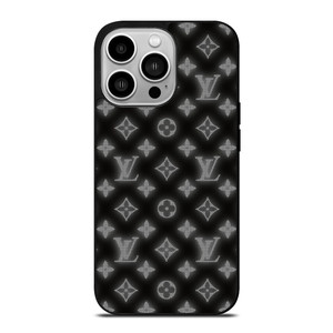 LOUISE VUITTON LOGO PATTERN BLACK WHITE iPhone 14 Pro Case Cover