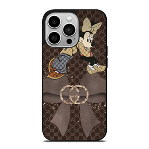 MICKEY MINNIE MOUSE DISNEY MOUSE GUCCI LOGO RIBBON iPhone 14 Pro Case Cover