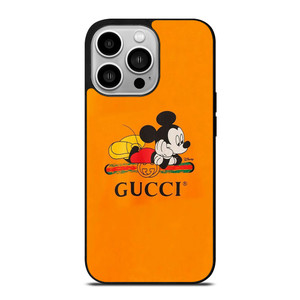 MICKEY MOUSE DISNEY X GUCCI LOGO iPhone 14 Pro Case Cover